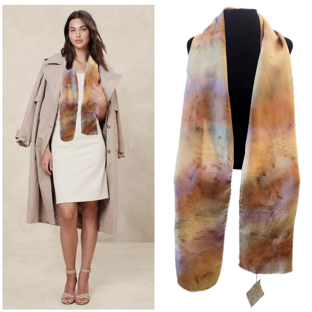 Hand Painted Silk Scarf by Brenda Paul | Métis Artist | Made in Canada